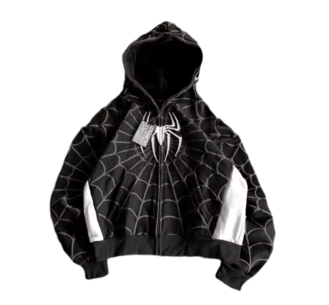 Black Spider Zip Up