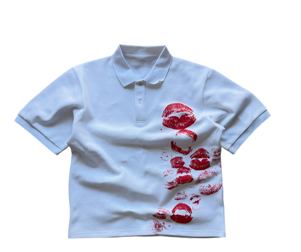 Kisses Polo Shirt White