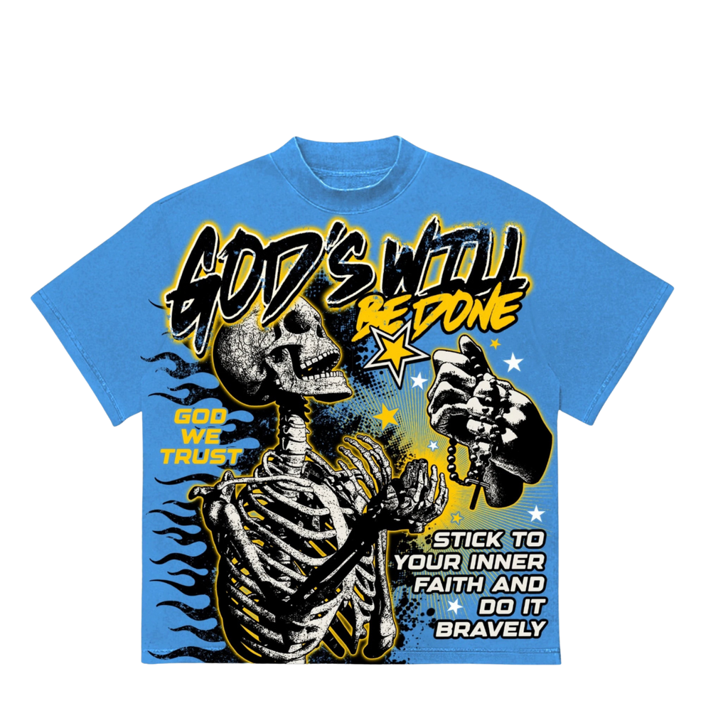 GodSkull Tee Blue