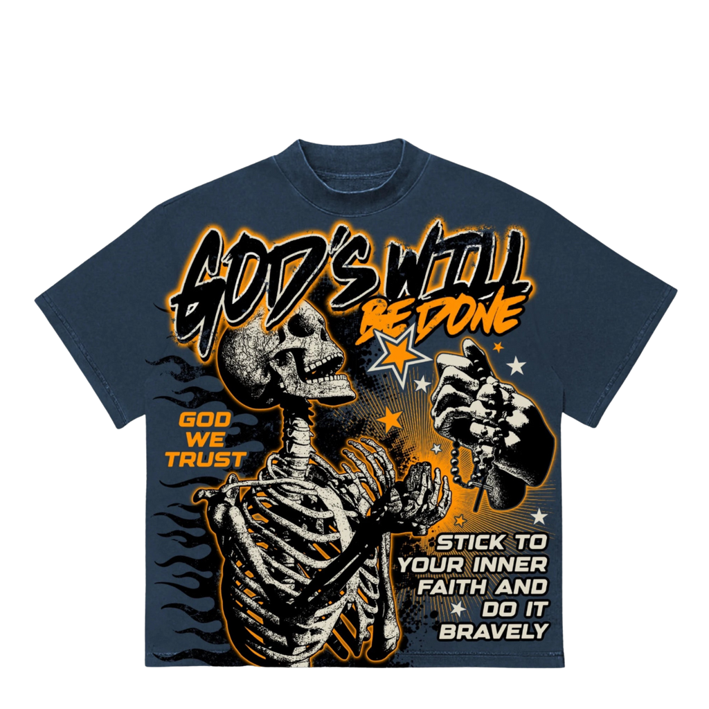 GodSkull Tee Grey
