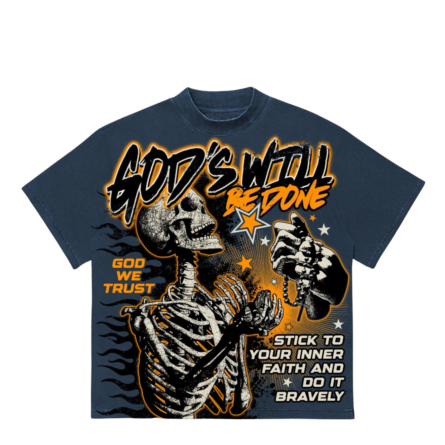 GodSkull Tee Grey