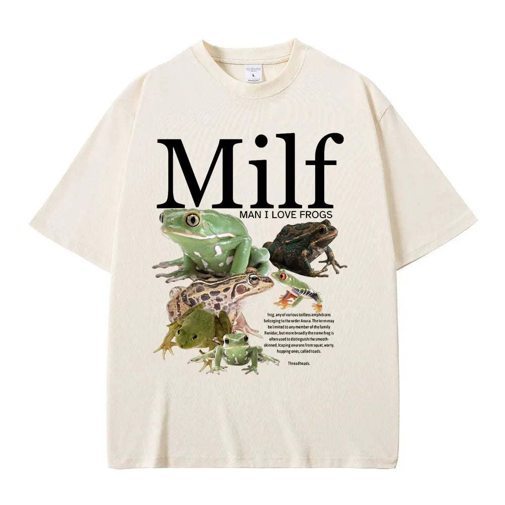 Milf Oversized Tee Cream