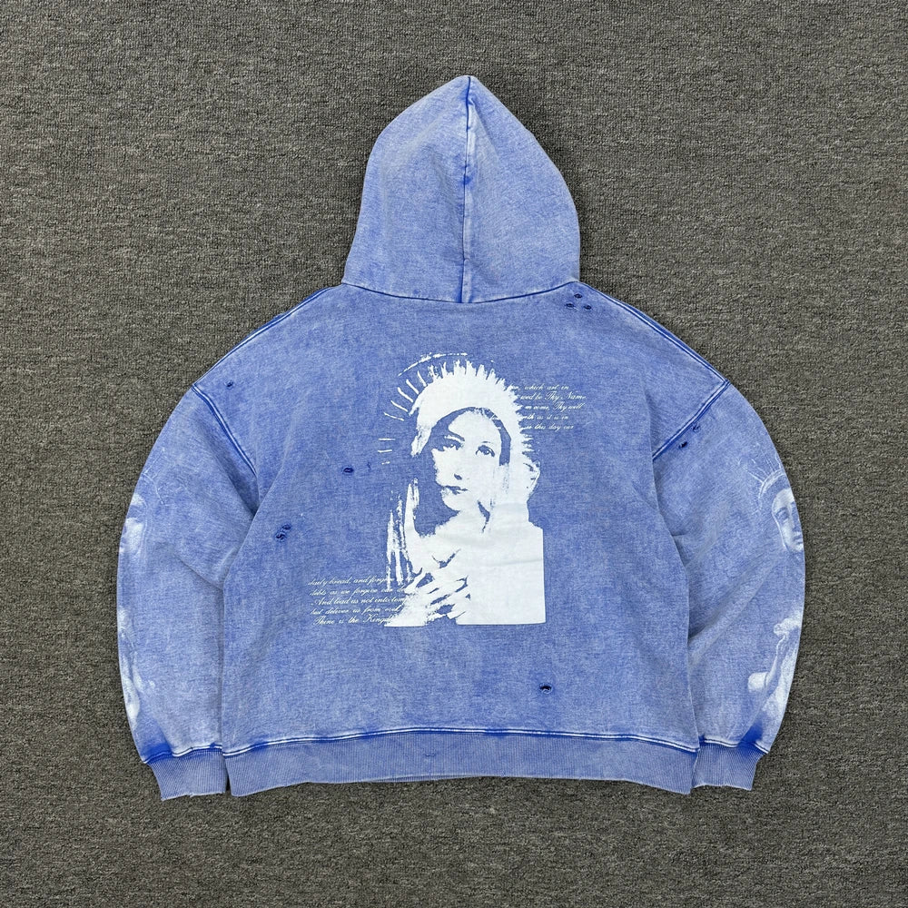 Washed Blue Hoodie