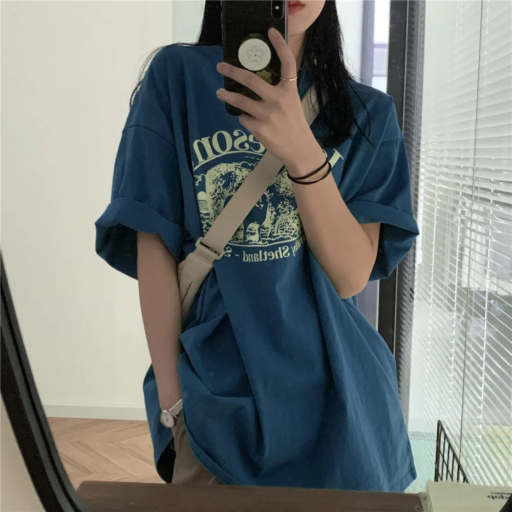 Jamiesons Oversized Tee Blue