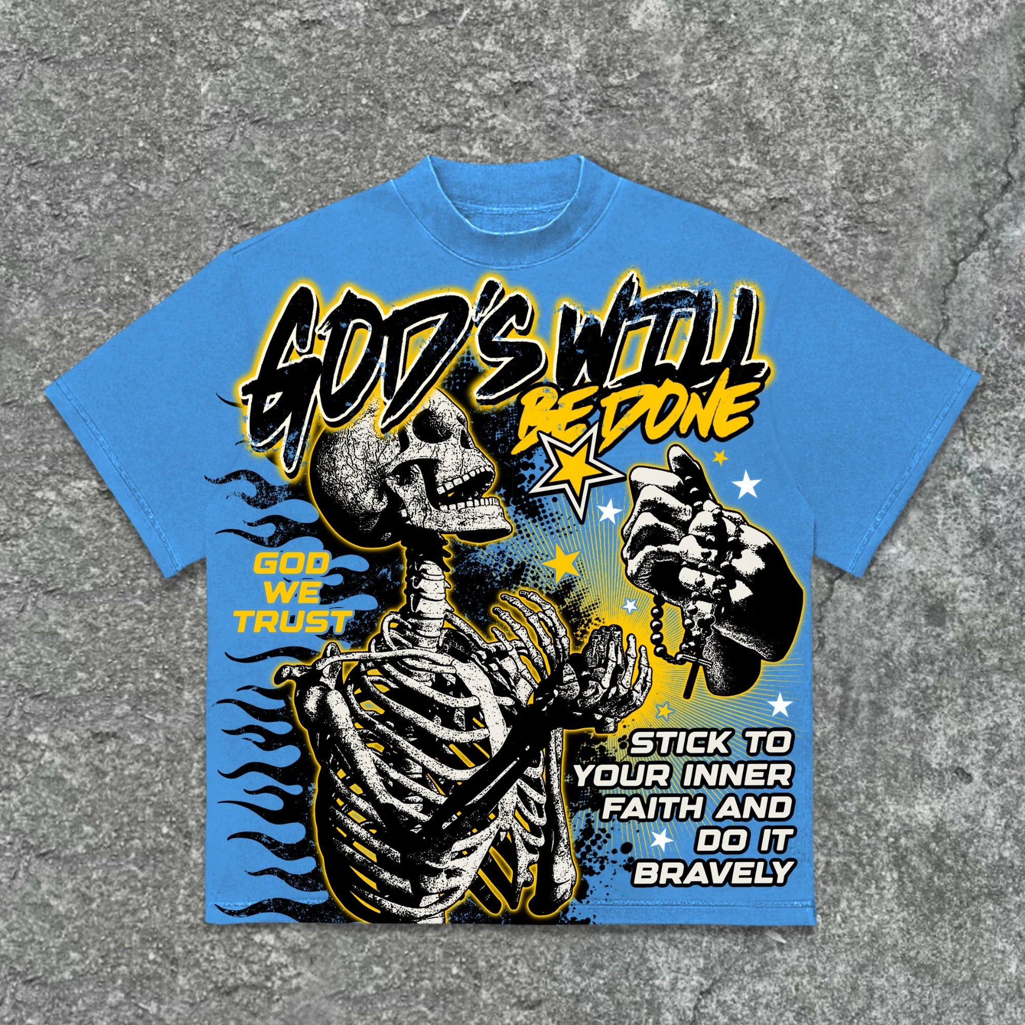 GodSkull Tee Blue